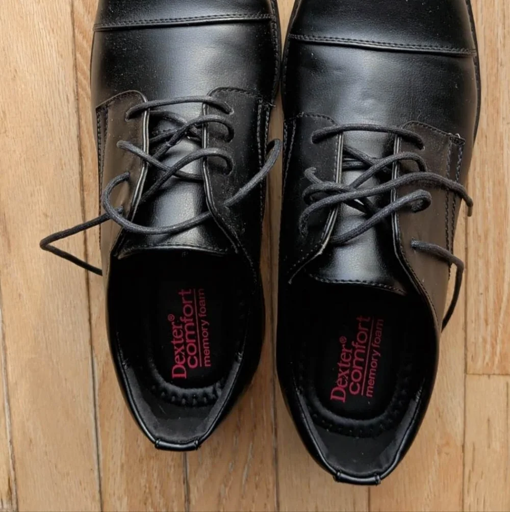 Dexter Comfort memory foam Black Oxfords men's shoes Size 9W